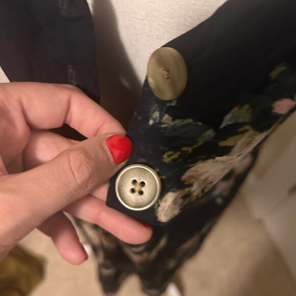 J.Jill Floral Button-Back Midi Dress – Size M Petite - Picture 3 of 4